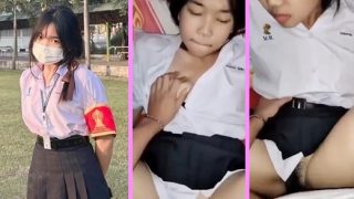 คลิปหลุด นักเรียนไทย โดนพาเข้าม่านรูด เย็ดสดคาชุดนักเรียน